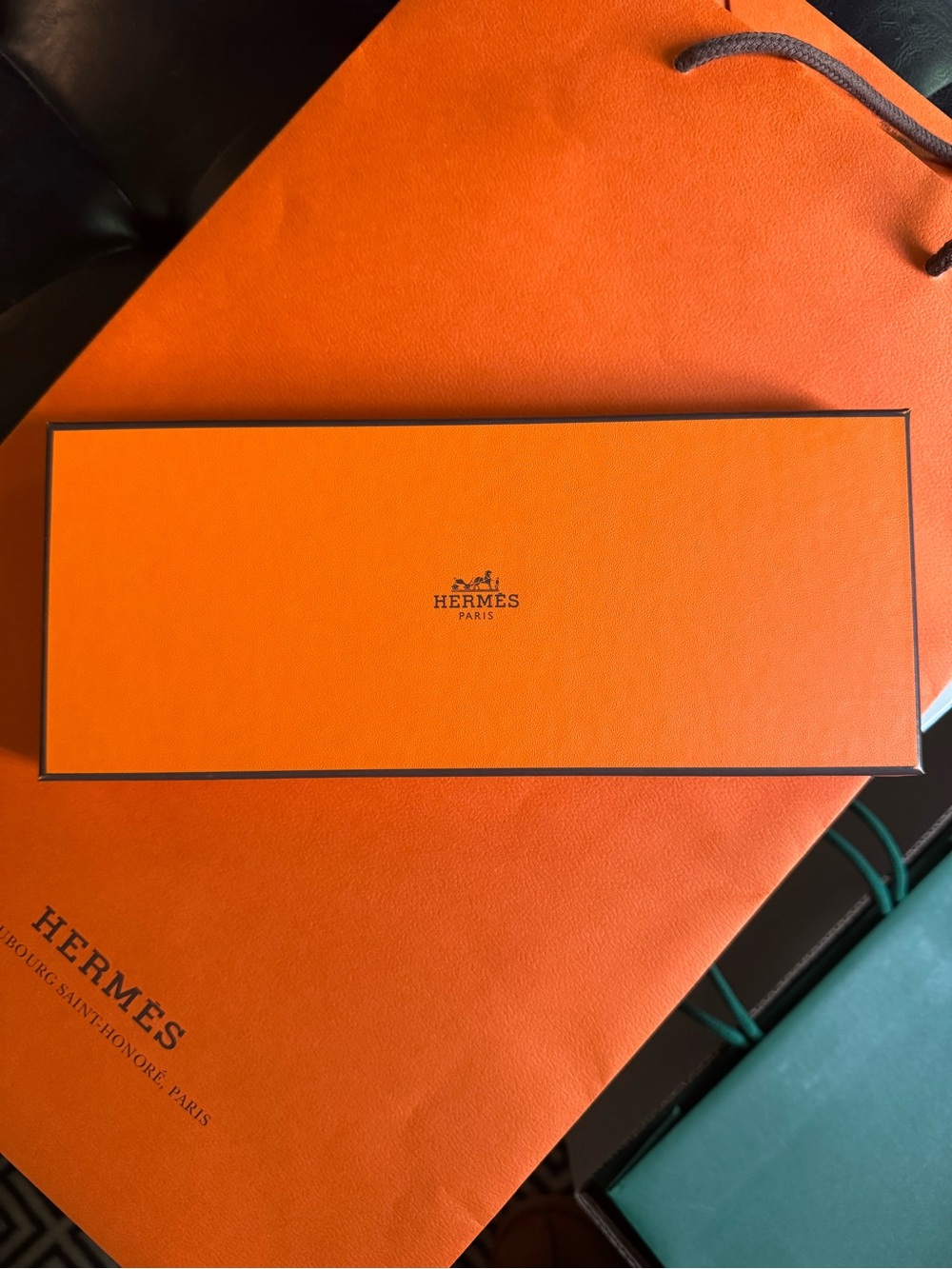 Hermes Orange Gift Box and Bag Set